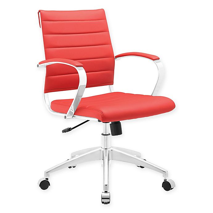 Modway Jive Mid-Back Office Chair in Red