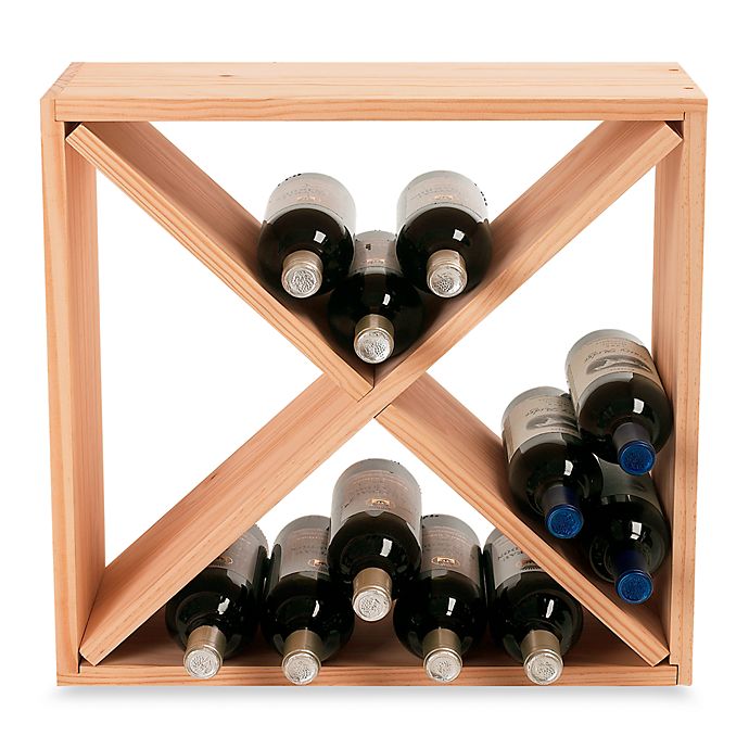 Wooden Wine Rack 12 Bottle Bar Kitchen Storage Liquor Holder Home Decor Wood USA 