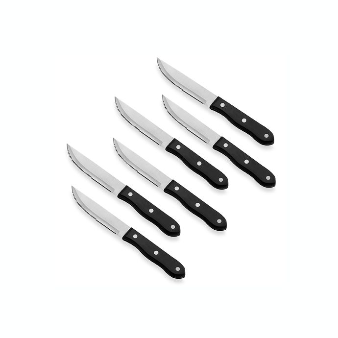Kitchen Trends® Jumbo Stainless Steel Steak Knives (Set of 6) Bed
