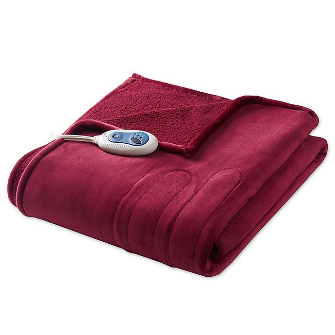 Woolrich® Plush Berber Heated Throw Blanket in Red