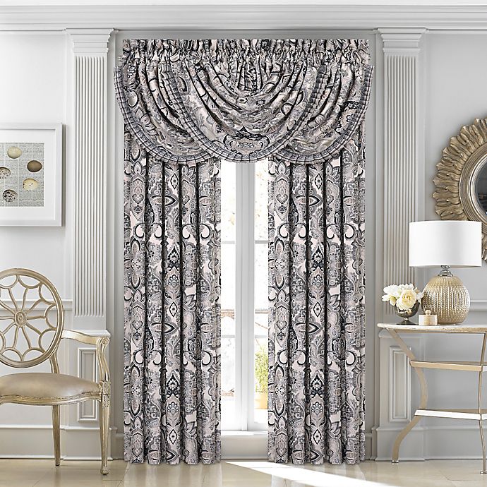 J. Queen New York Guiliana 84-Inch Window Curtain Panel Pair in Silver