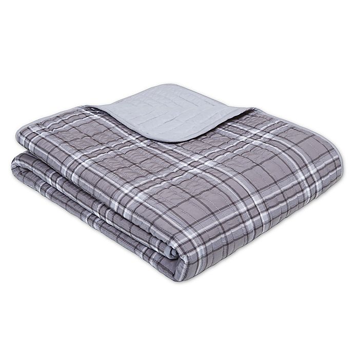 Intelligent Design Daryl Oversized Quilted Throw Blanket in Grey