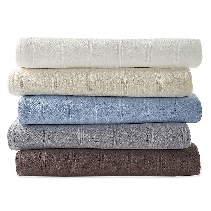 Eddie Bauer® Herringbone Cotton Blanket