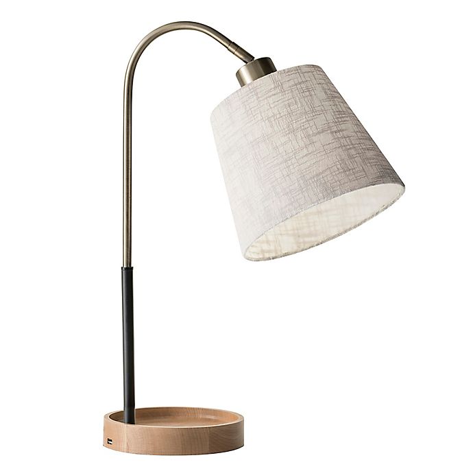 Adesso Jeffrey Table Lamp in Antique Brass