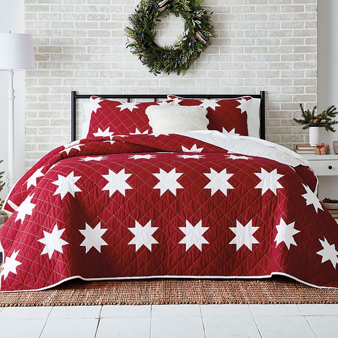 Bee & Willow™ Star 3-Piece King Quilt Set in Red/White