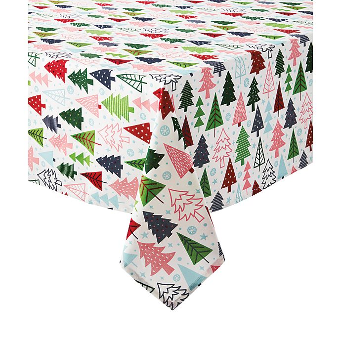 H for Happy™ Holiday Christmas Tree Forest 60-Inch x 144-Inch Oblong Tablecloth