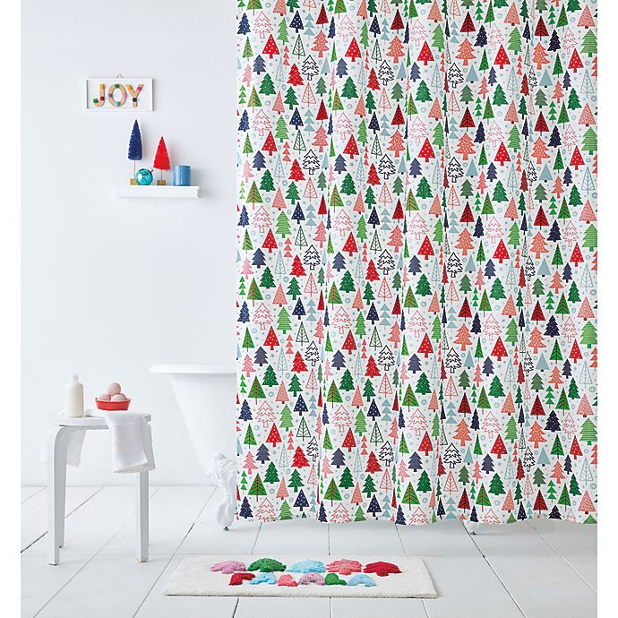 H for Happy™ Christmas Tree Forest Shower Curtain