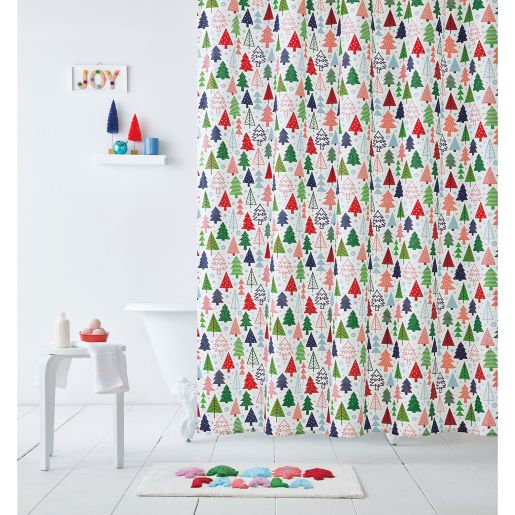 Christmas Tree Forest Shower Curtain