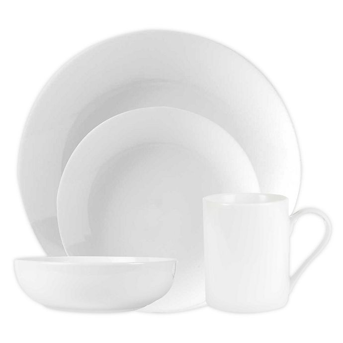 White Dinnerware  Serving Dishes Everyday Plates 10" Set of 4 