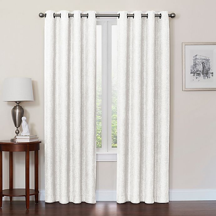Quinn 63-Inch Grommet 100% Blackout Window Curtain Panel in White (Single)