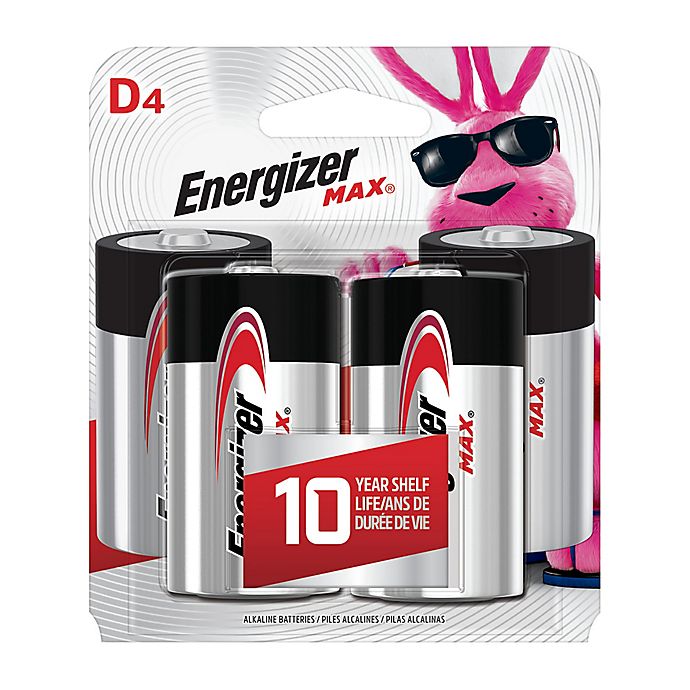 Energizer® Max 4-Pack D 1.5-Volt Alkaline Batteries