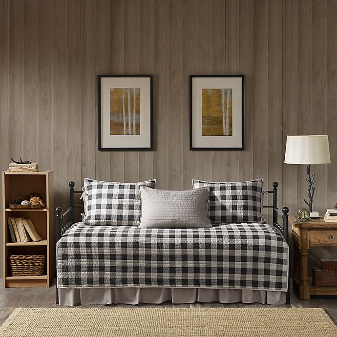 Woolrich® Buffalo Check Reversible Daybed Set in Grey
