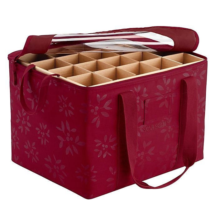 Classic Accessories® Seasons Ornament Organizer Storage Bin in Cranberry