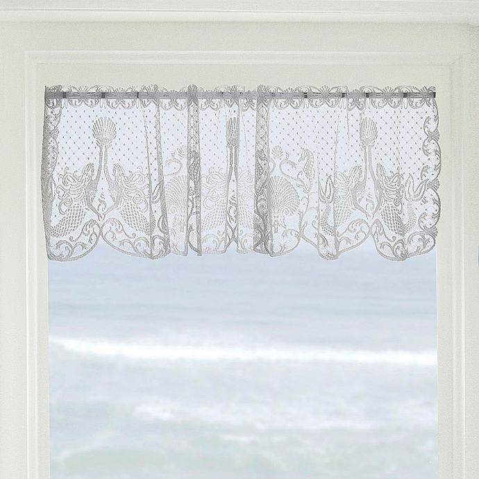 Details about   New Fashion Window lace/ sheer tier and Rod Pocket Valance set  54" x 14" ivory 
