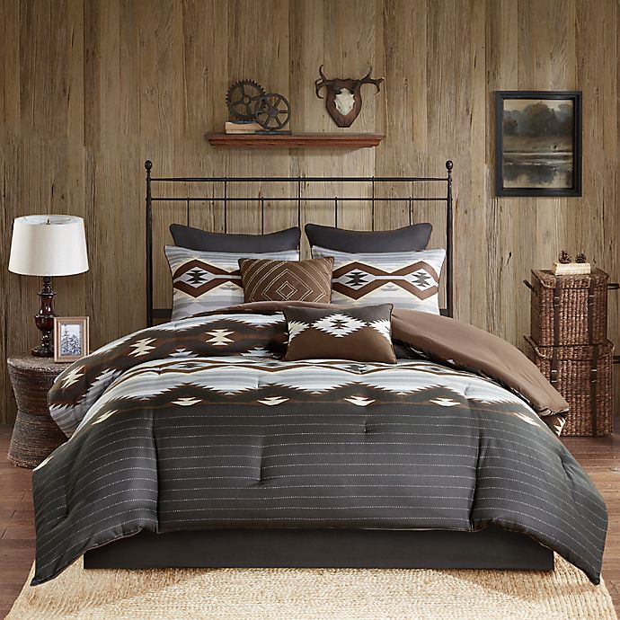Woolrich® Bitter Creek California King Comforter Set in Grey/Brown