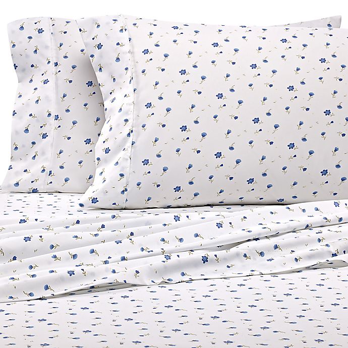 Home Collection Floral Queen Sheet Set in Light Blue