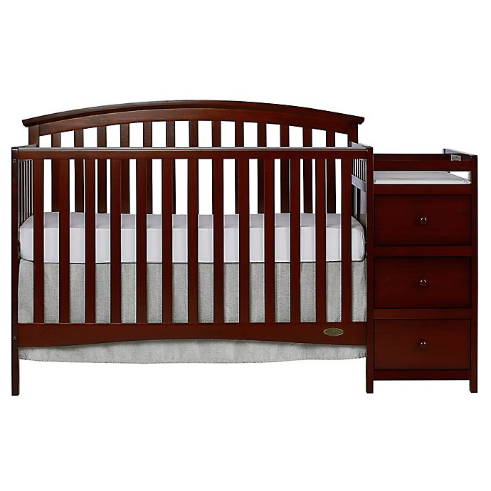 Dream On Me Niko 5-in-1 Convertible Crib with Changer in Espresso