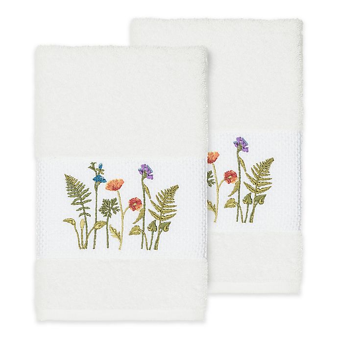 Linum Home Textiles Serenity Wildflower Hand Towels (Set of 2)