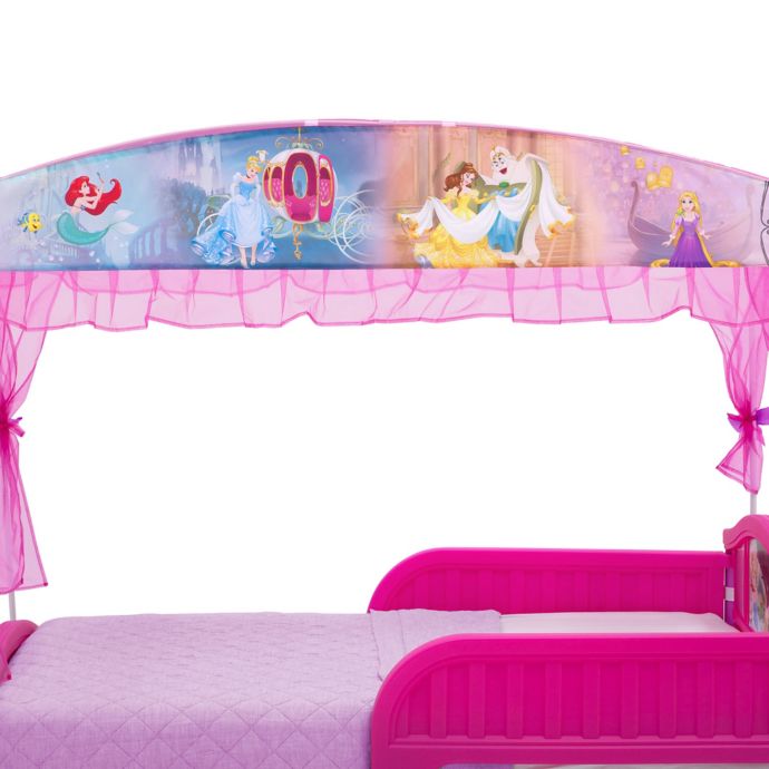 Disney Princess Canopy Toddler Bed In Pink By Delta Children Bed Bath Beyond