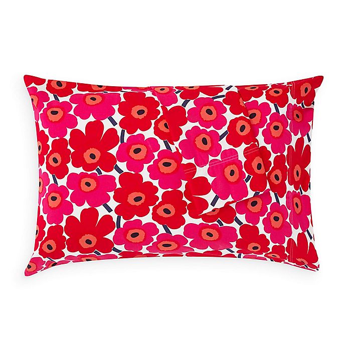 Marimekko® Unikko Standard Pillowcases in Red (Set of 2)