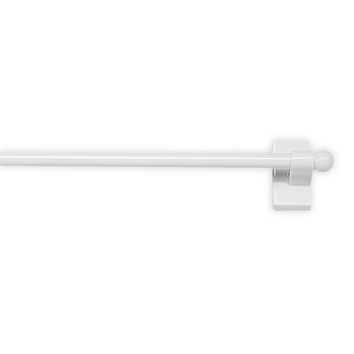 Magnetic Curtain Rod 16 28 Inch White, Bed Bath And Beyond Curtain Rods Black