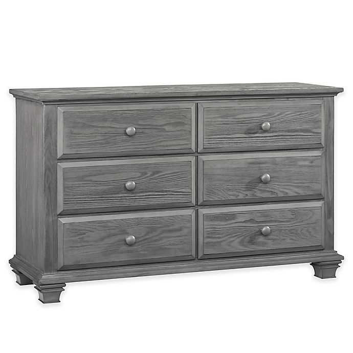 Oxford Baby Kenilworth 6-Drawer Double Dresser in Graphite Grey