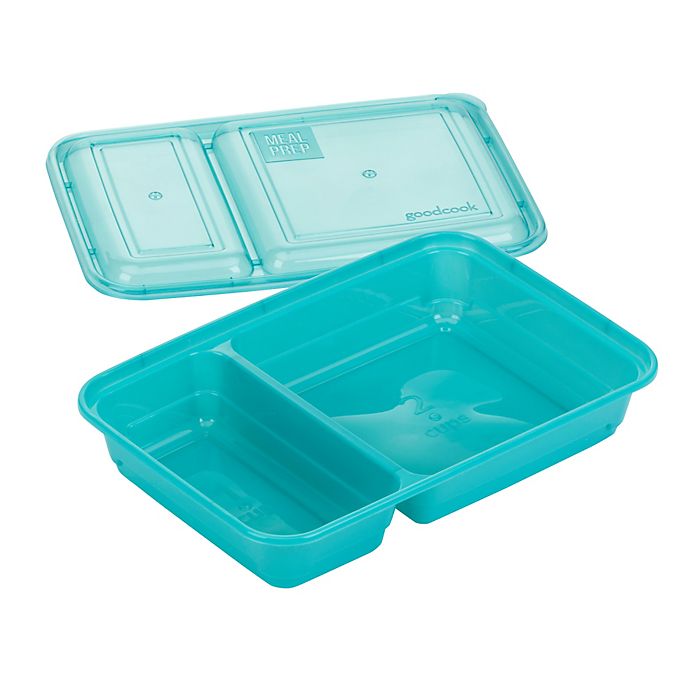 GoodCook Meal Prep 2-Compartment Food Storage Containers (10-Pack) in Blue