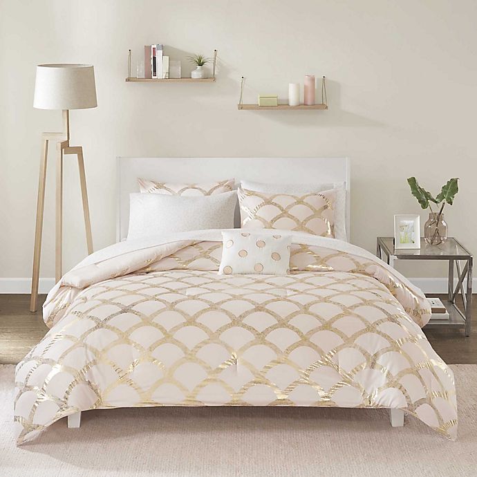 Intelligent Design Lorna 8-Piece Queen Comforter Set in Blush