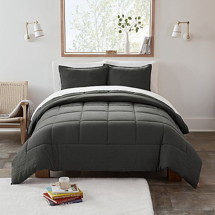 UGG® Devon 3-Piece Reversible Full/Queen Comforter Set in Charcoal