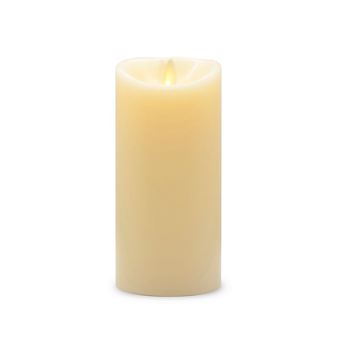 Luminara® Real-Flame Effect 6.5-Inch Vanilla Pillar Candle in Ivory