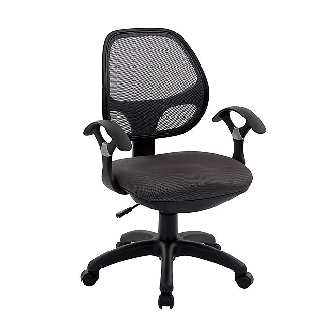 Techni Mobili Midback Mesh Task Office Chair in Black
