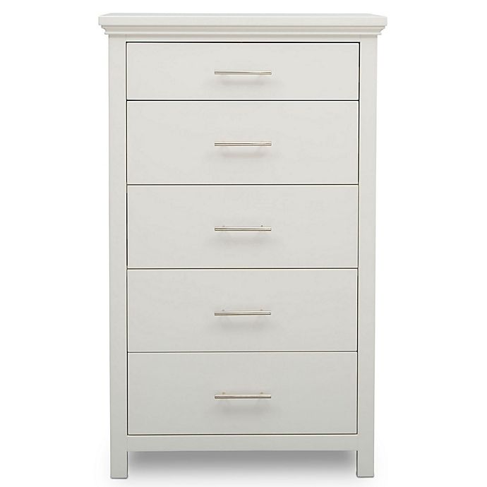 Simmons Kids Avery 5-Drawer Chest in Bianca White by Delta Children