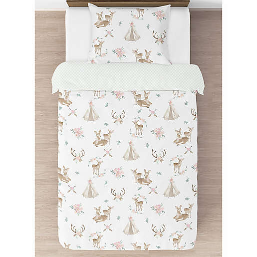 Sweet Jojo Designs Deer Fl Bedding, Deer Twin Bedding