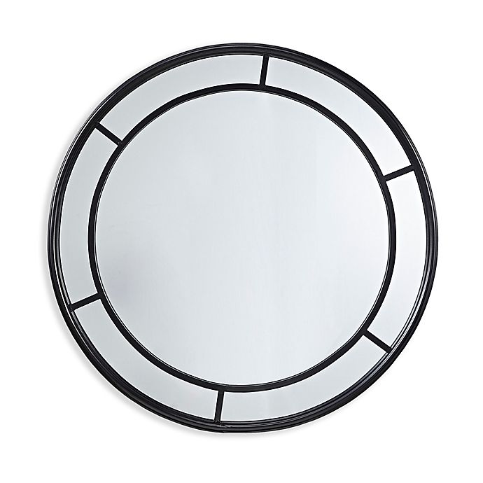 Martha Stewart Katonah 36 Inch Round, 36 Round Mirror Black Metal Frame