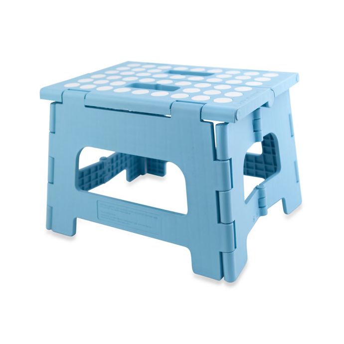 rhino ii tall folding step stool in grey