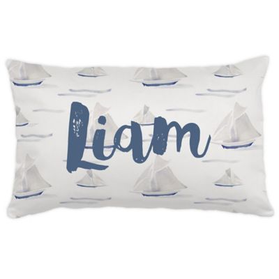 watercolor lumbar pillow