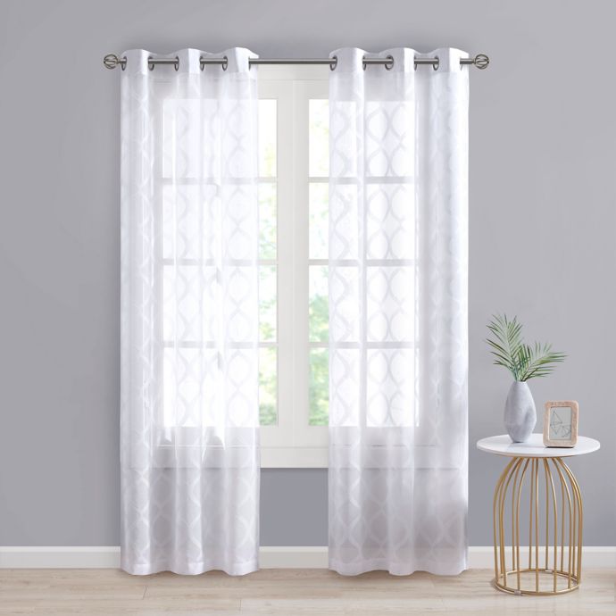 SALT™ Tate Grommet Sheer Window Curtain Panels (Set of 2) Bed Bath & Beyond