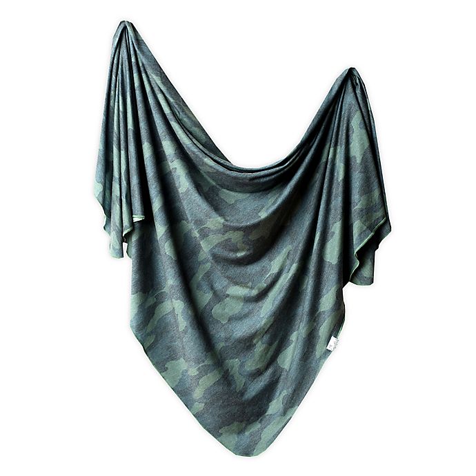 Copper Pearl™ Hunter Knit Swaddle Blanket in Green