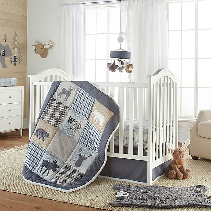 Levtex Baby® Logan 4-Piece Crib Bedding Set in Navy/Taupe