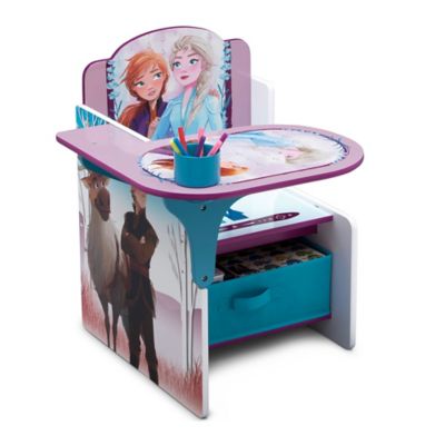 frozen chair desk with storage bin