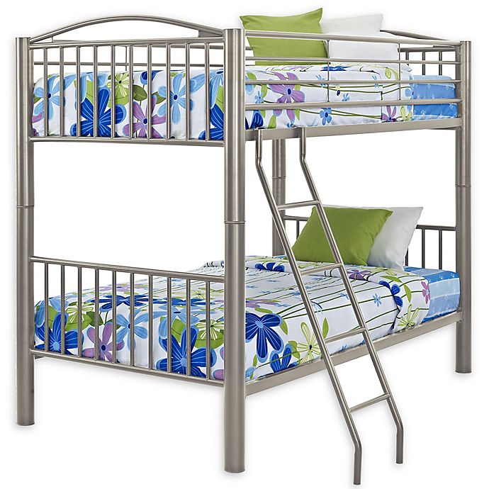 Powell Carlyle Bunk Bed In Pewter, Heavy Metal Pewter Full Over Bunk Bed
