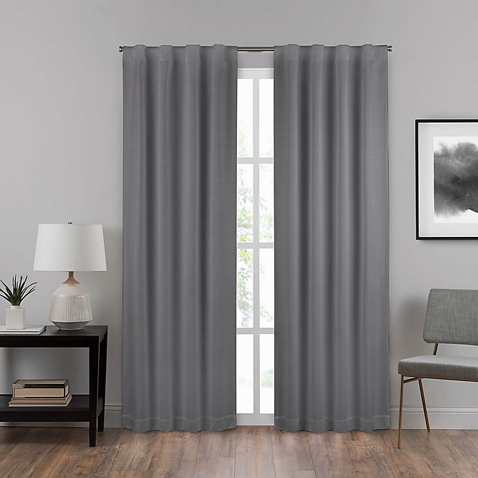 Eclipse Summit 95-Inch Rod Pocket 100% Blackout Window Curtain Panel in Charcoal (Single)