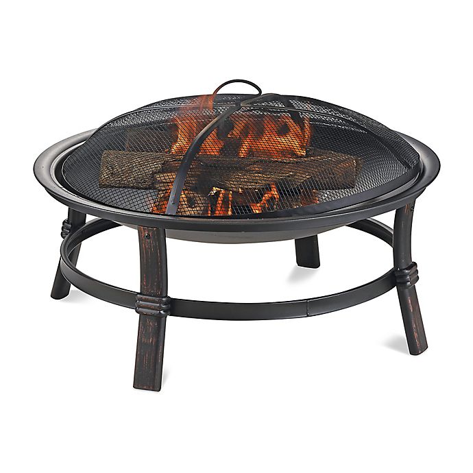 UniFlame® Endless Summer® Wood Burning Outdoor Fire Pit in Brushed Copper