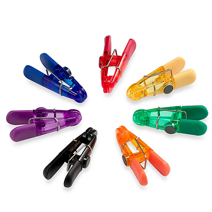 Kizmos Magnetic Multipurpose Bag Clips Set of 7 Multicolored 