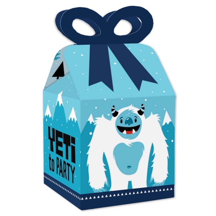 Big Dot of Happiness Yeti to Party Square Favor Gift Boxes