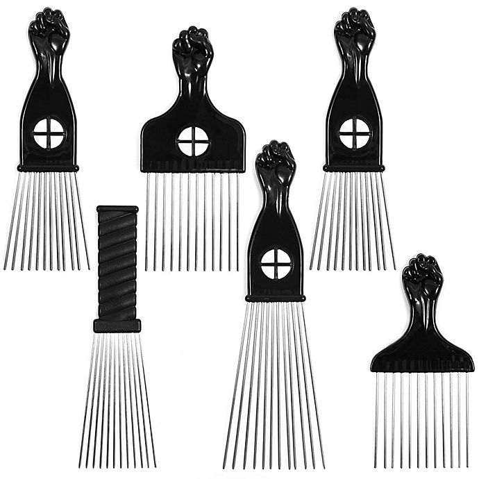 Okuna Outpost Afro Hair Picks for Women, Metal Combs (6 Pieces) | Bed ...