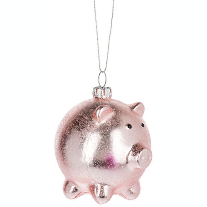 Ganz Pink Piggy Glass Ornament Bed Bath & Beyond