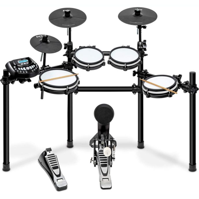 LyxJam 8Piece Electronic Drum Kit, Professional Drum Set with Real
