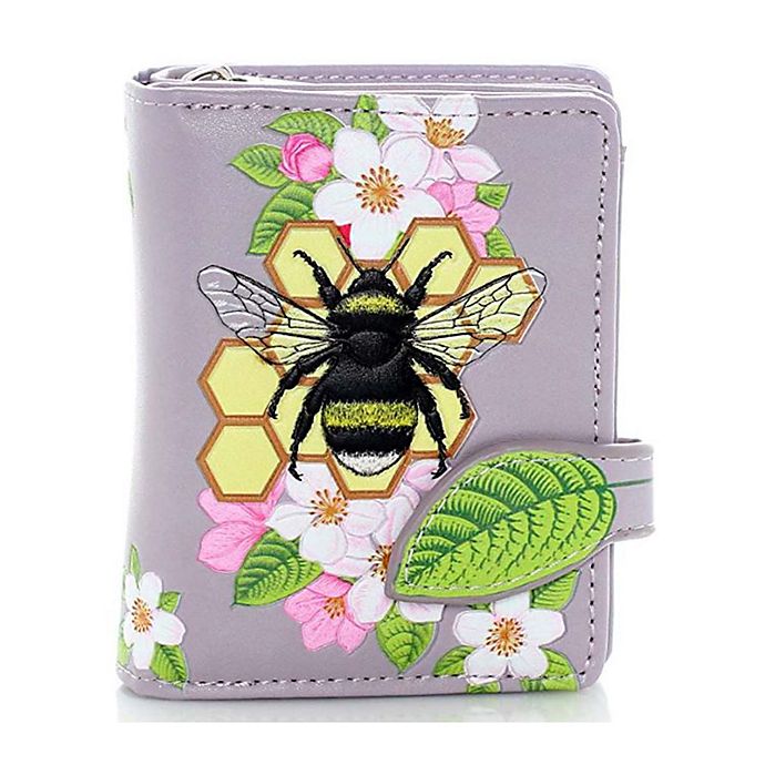 Shagwear Bumblebee Tattoo Small Lilac Zipper Wallet | Bed Bath & Beyond