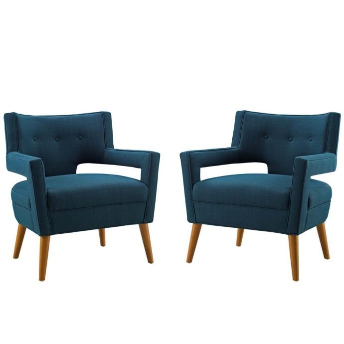 Modway Sheer Upholstered Fabric Armchair Set of 2 | Bed Bath & Beyond